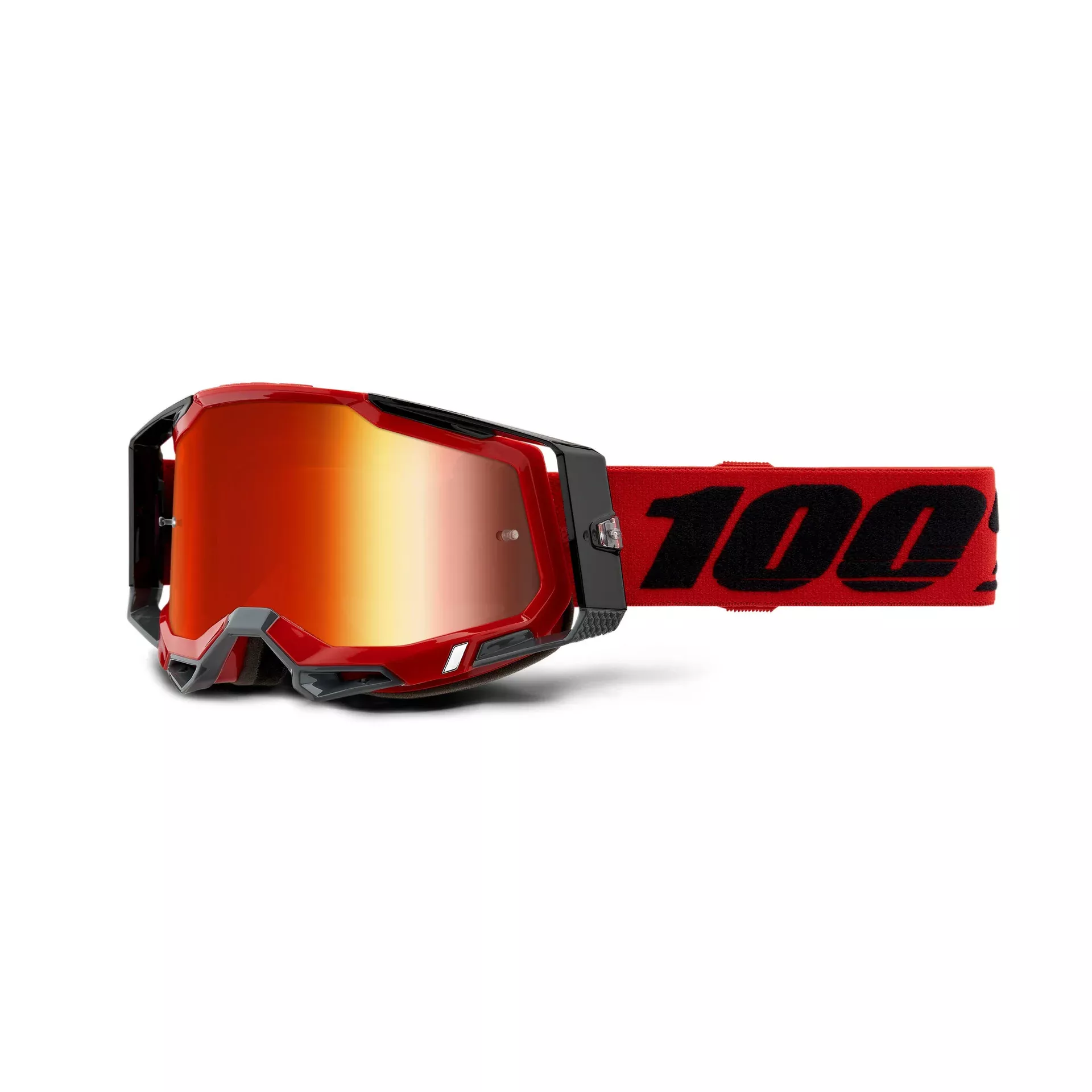 100% Goggles Racecraft 2 Red Frame & Mirror Lens