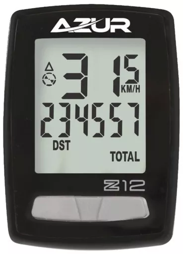 Azur Z12 Wireless 12 Function Bike Computer Black