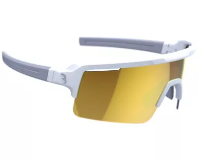 BBB Fuse Sunglasses Matte White Frame MLC Gold Lens