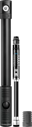 Crank Brothers Klic HP Hand Pump W/Gauge and CO2 Inflator Midnight