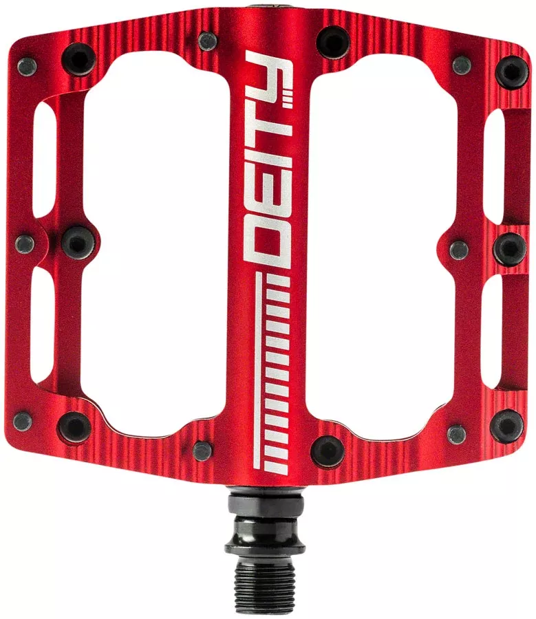 Deity Components DEITY Black Kat Aluminum Flat/Platform Pedals 9/16" Red