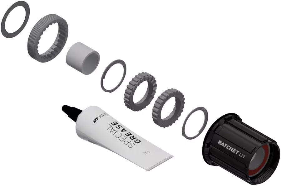 DT Swiss Ratchet LN Freehub Body Upgrade Kit - Shimano HG 11 Road Standard Aluminum Sealed Bearing 18T