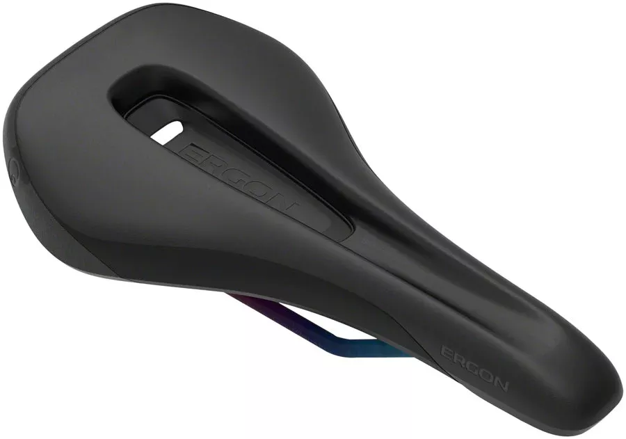 Ergon SM Enduro Comp - Stealth Oilslick Mens Medium Large CrMo Rail Saddle Black