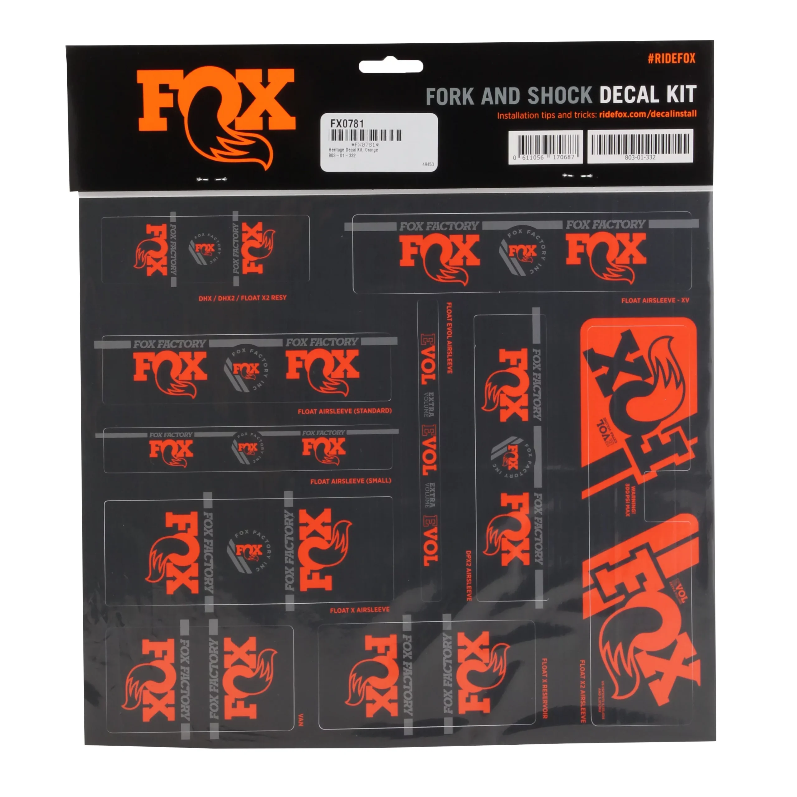 Fox Heritage Decal Kit