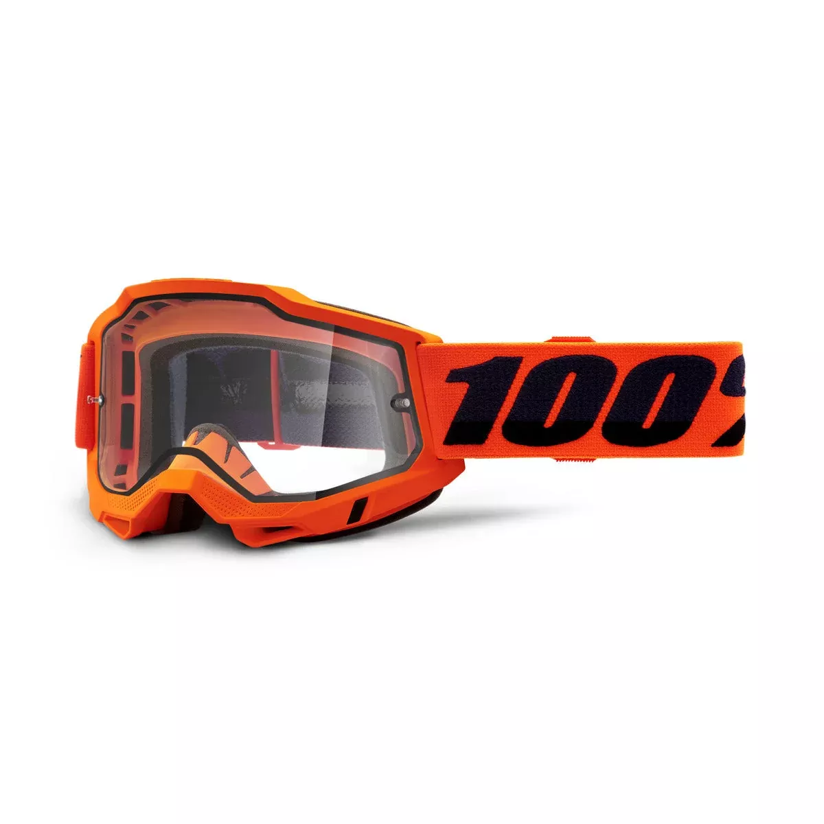 GOGGLES 100% ACCURI 2 Neon Orange - CLEAR LENS