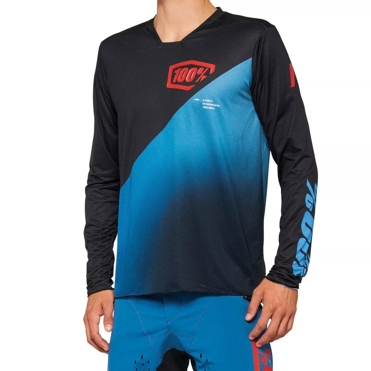 Jersey 100% R-CORE-X Long Sleeve Black/Slate Blue