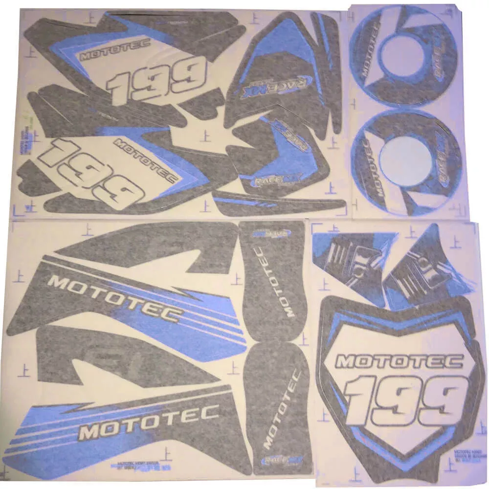 MotoTec Replacement Decal/STICKER Kit for 48V Pro Dirt Bike