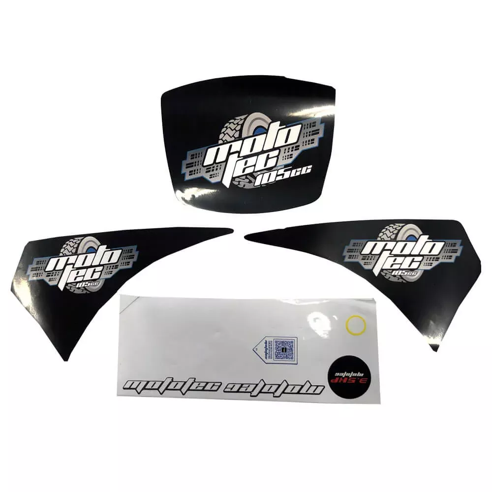 MotoTec Replacement STICKER KIT for 105cc Gas Mini Bike