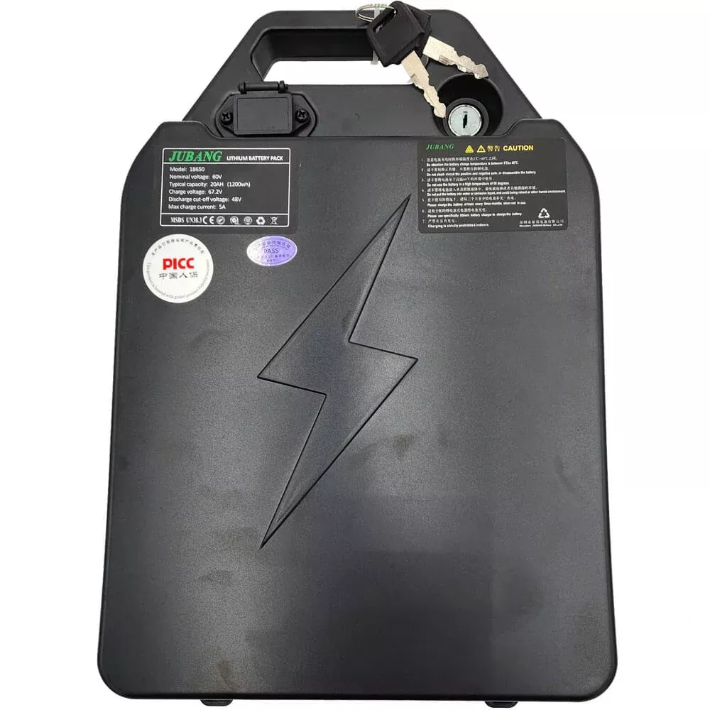 MotoTec Replacement UPPER 60V 20Ah LITHIUM BATTERY PACK for Knockout 2000W Electric Scooter