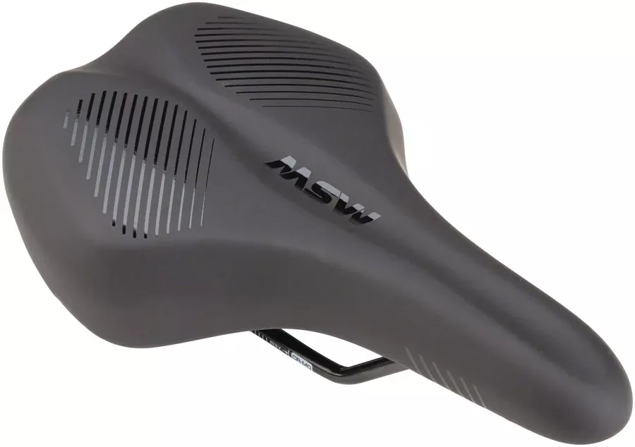 MSW SDL-164 Spin Fitness - Comfort CrMo Rail Saddle Black/Orange