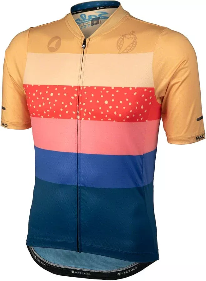 Salsa Team Polytone Men's Jersey - Goldenrod Dark Blue w/ Stripes