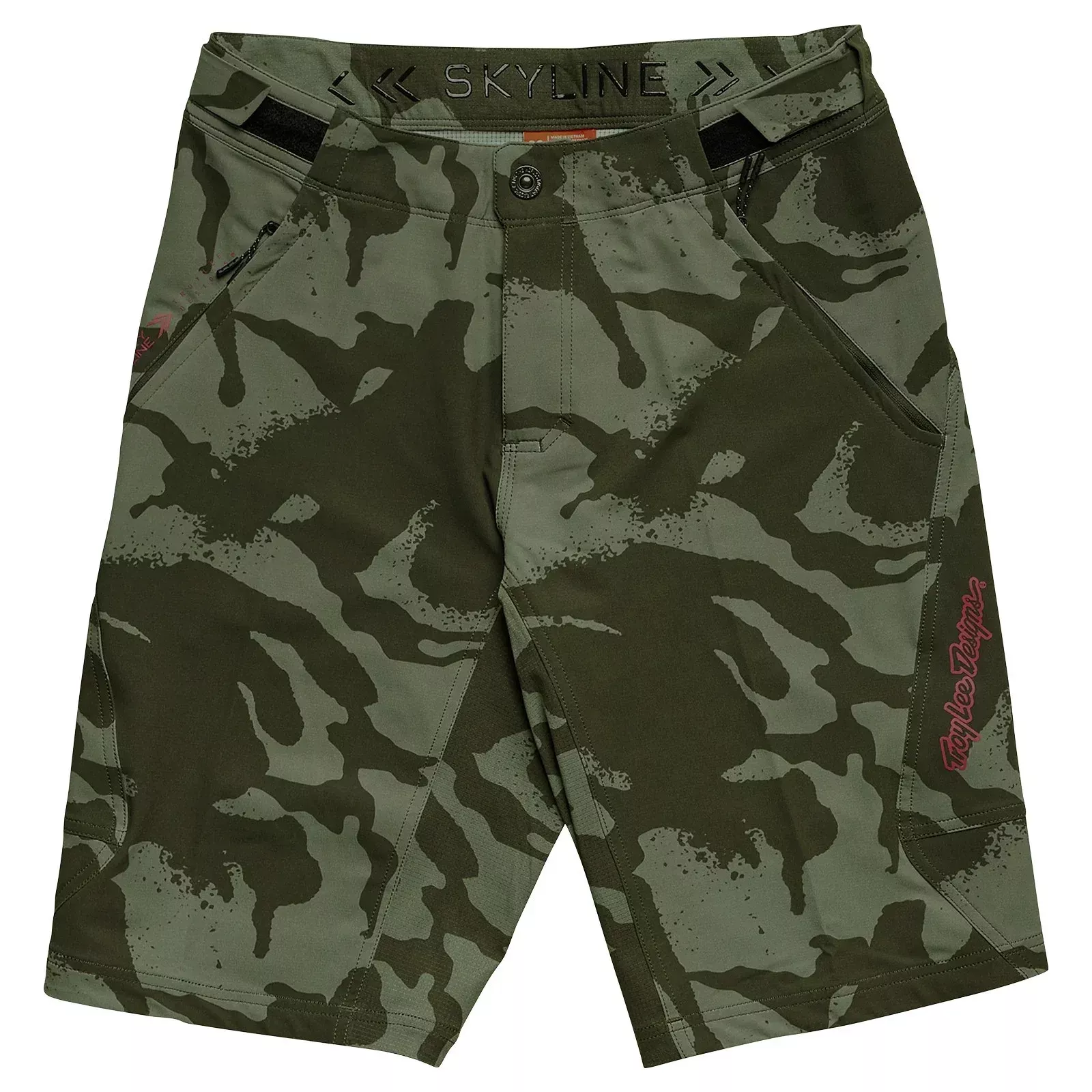 Short Troy Lee Designs Skyline Shadow Camo Olive