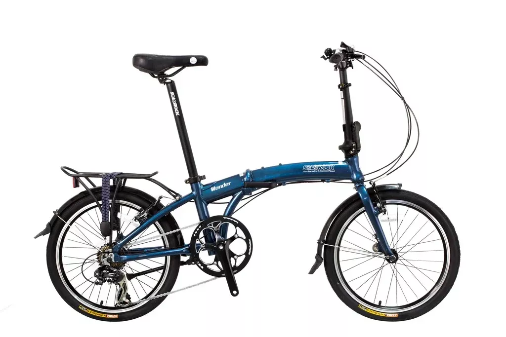 Solorock WONDER 20" 8 Speed Aluminum Folding Bike, Disc Brakes