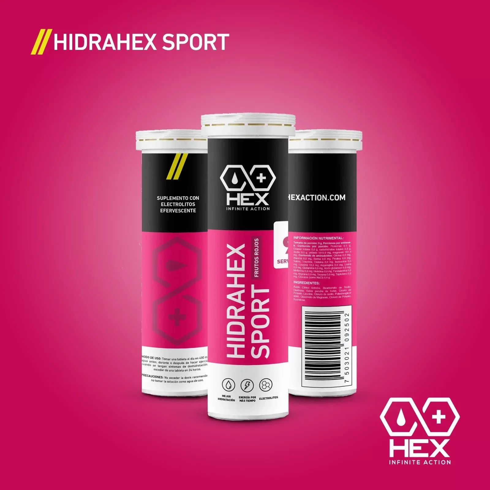 Tubo de pastillas Hidratante HEX