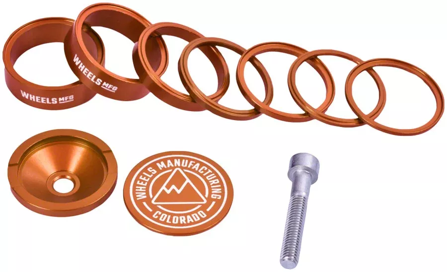 Wheels Manufacturing Pro StackRight Headset Spacer Kit - Orange