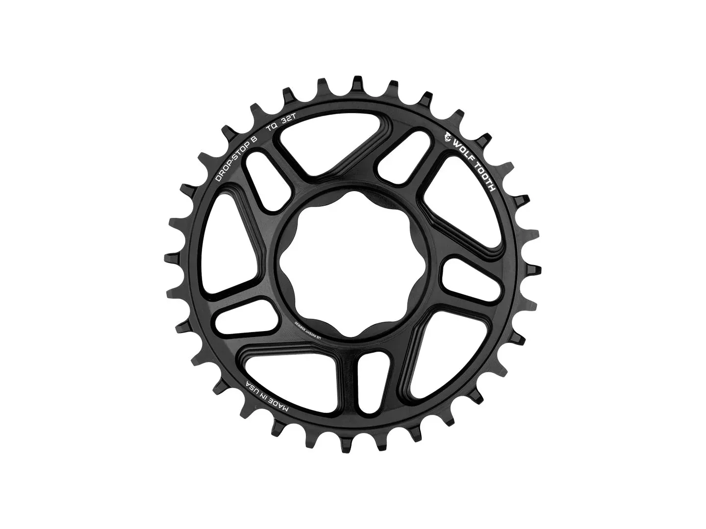 Wolf Tooth Trek TQ Direct Mount Chainring - Drop-Stop B 32T Black