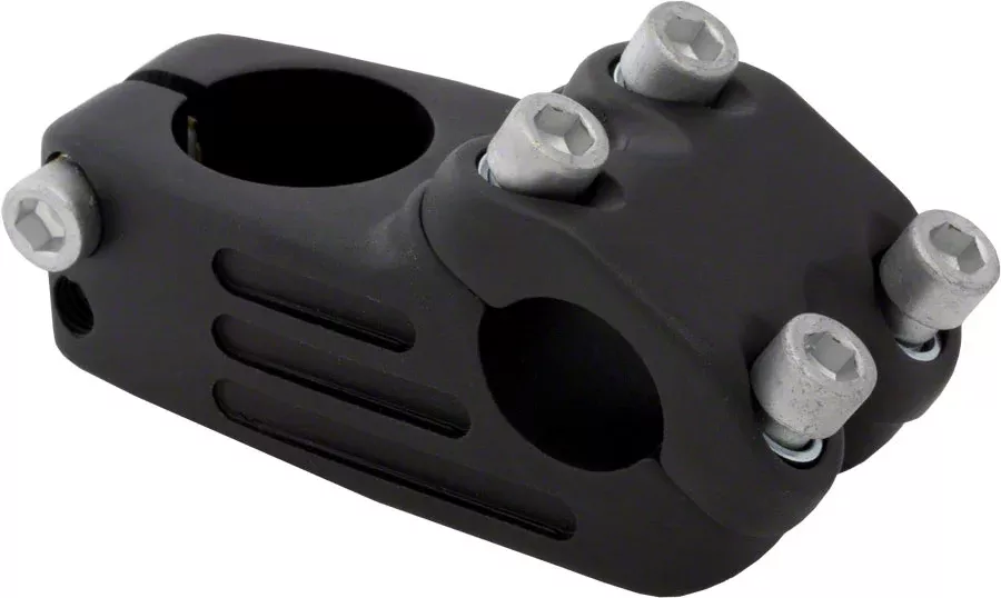 Zoom BMX Stem 48mm Top Load Stem 22.2mm Clamp 1 1/8 in Steerer Black