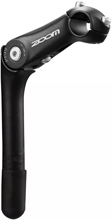 Zoom Quick Comfort Adjustable Stem 100mm Stem 25.4mm Clamp 1 in Steerer Silver